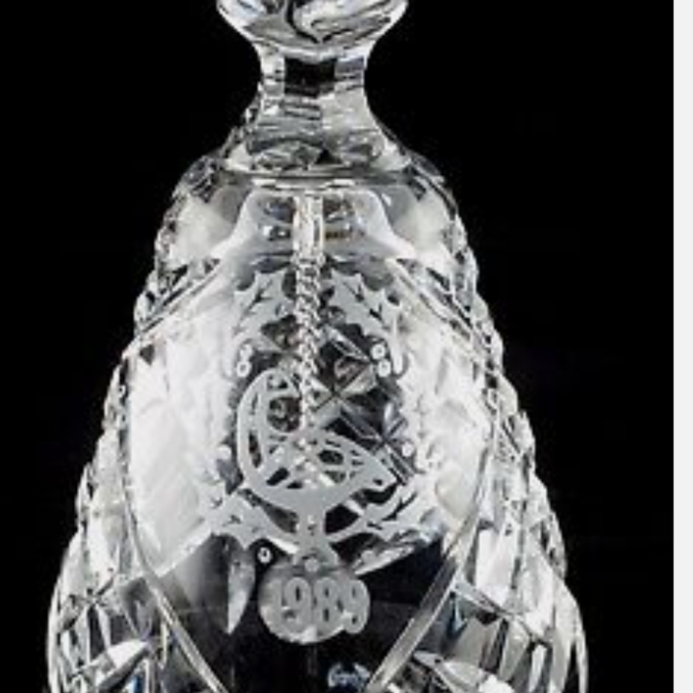 Waterford 1989 12 Days of Christmas, 6 Geese-a-Laying Crystal Holiday Bell - Picture 16 of 16